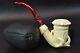 Xl Size Floral Calabash W Claw Pipe-block Meerschaum-new-hand Carved W Case#296