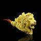 Xl Size Lion W Angels Pipe By Kenan-block Meerschaum Handmade New W Case#536