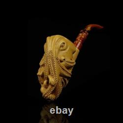 XL SIZE OCTOPUS & Lady Pipe By ALI New-block Meerschaum Handmade With Case#16