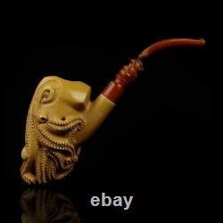 XL SIZE OCTOPUS & Lady Pipe By ALI New-block Meerschaum Handmade With Case#16