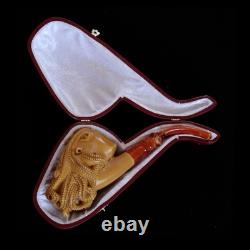 XL SIZE OCTOPUS & Lady Pipe By ALI New-block Meerschaum Handmade With Case#16
