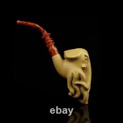 XL SIZE OCTOPUS Pipe By ALI New-block Meerschaum Handmade With Case#57