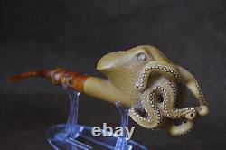 XL SIZE OCTOPUS Pipe By ALI New-block Meerschaum Handmade With Case#98