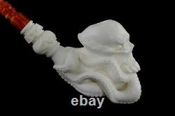 XL SIZE Octopus Skull Pipe By Altay Block Meerschaum Handmade NEW With Case#536