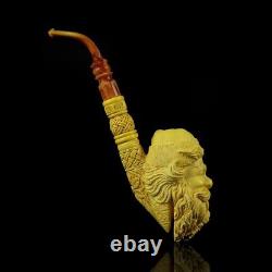 XL Santa Pipe By Erdogan Handmade Block Meerschaum-NEW W CASE#367