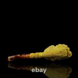 XL Santa Pipe By Erdogan Handmade Block Meerschaum-NEW W CASE#367