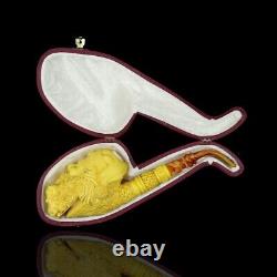 XL Santa Pipe By Erdogan Handmade Block Meerschaum-NEW W CASE#367