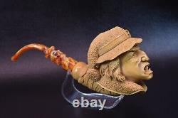 XL Size Baglan Witch Figure Pipe Block Meerschaum-NEW Hand an W CASE#1027