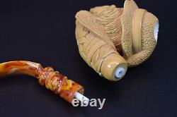 XL Size Baglan Witch Figure Pipe Block Meerschaum-NEW Hand an W CASE#1027