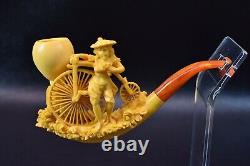 XL Size Bicycle Pipe BY SADIK YANIK Block Meerschaum-NEW W CASE#680