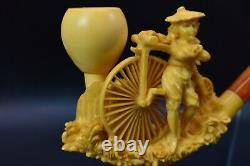 XL Size Bicycle Pipe BY SADIK YANIK Block Meerschaum-NEW W CASE#680