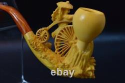 XL Size Bicycle Pipe BY SADIK YANIK Block Meerschaum-NEW W CASE#680