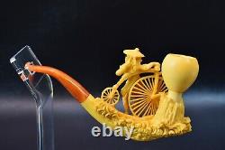 XL Size Bicycle Pipe BY SADIK YANIK Block Meerschaum-NEW W CASE#680