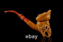 XL Size Davy Jones Pipe BY ALI Block Meerschaum-Handmade NEW W CASE#1150