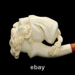 XL Size Dunhill Head Pipe New Block Meerschaum Handmade W Case&Tamper# 674