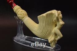 XL Size Nude Lady Pipe By Kenan New Block Meerschaum Handmade W Case#1265