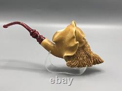 XL Size Skull Pipe By ALI New-block Meerschaum Handmade With Case#1773