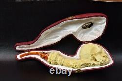XL Size Skull Pipe W Skeleton Hand SADIK YANIK Block Meerschaum-NEW W CASE#1154