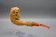 Xl Skeleton Hand Holds Reverse Skull Block Meerschaum-new Handmade W Case#1673