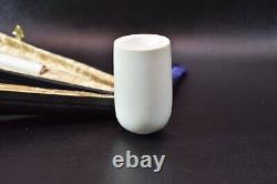 XL TALL CHIMNEY PIPE BLOCK MEERSCHAUM-NEW-HAND CARVED W Case#120