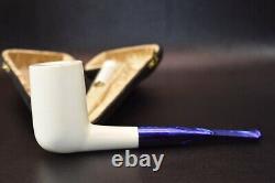 XL TALL CHIMNEY PIPE BLOCK MEERSCHAUM-NEW-HAND CARVED W Case#120