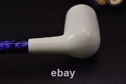 XL TALL CHIMNEY PIPE BLOCK MEERSCHAUM-NEW-HAND CARVED W Case#120