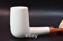 XL TALL CHIMNEY PIPE BLOCK MEERSCHAUM-NEW-HAND CARVED W Case#255