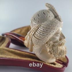 XLarge Barbarossa Meerschaum Pipe hancarved block meerschaum by CPW Pipes #4373