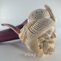 XLarge Barbarossa Meerschaum Pipe hancarved block meerschaum by CPW Pipes #4373