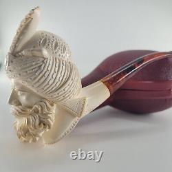 XLarge Barbarossa Meerschaum Pipe hancarved block meerschaum by CPW Pipes #4373