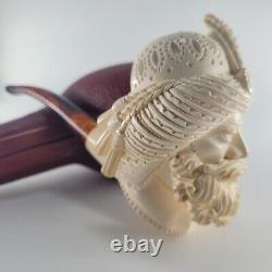 XLarge Barbarossa Meerschaum Pipe hancarved block meerschaum by CPW Pipes #4373