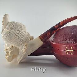 XLarge Barbarossa Meerschaum Pipe hancarved block meerschaum by CPW Pipes #4373