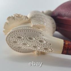 XLarge Barbarossa Meerschaum Pipe hancarved block meerschaum by CPW Pipes #4373