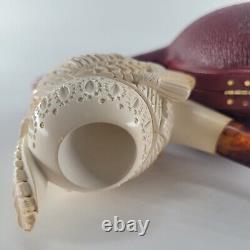 XLarge Barbarossa Meerschaum Pipe hancarved block meerschaum by CPW Pipes #4373