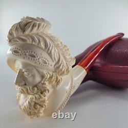 XLarge Cavalier Meerschaum Pipe hancarved block meerschaum by CPW Pipes #2573