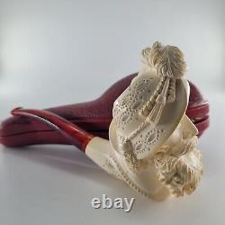 XLarge Cavalier Meerschaum Pipe hancarved block meerschaum by CPW Pipes #2573