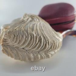 XLarge Lion Meerschaum Pipe hancarved block meerschaum by CPW Pipes #4273