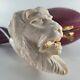 Xlarge Lion Meerschaum Pipe Hancarved Block Meerschaum By Cpw Pipes #4473