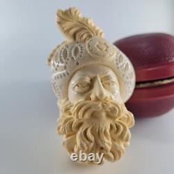 XLarge Sultan Meerschaum Pipe hancarved block meerschaum by CPW Pipes #2173