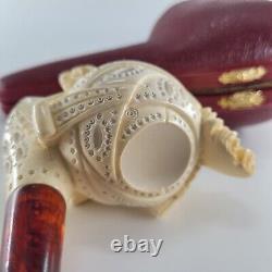 XLarge Sultan Meerschaum Pipe hancarved block meerschaum by CPW Pipes #2173