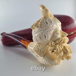 XLarge Sultan Meerschaum Pipe hancarved block meerschaum by CPW Pipes #2173