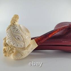 XLarge Sultan Meerschaum Pipe hancarved block meerschaum by CPW Pipes #2173