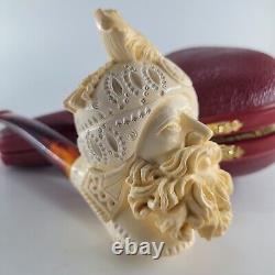 XLarge Sultan Meerschaum Pipe hancarved block meerschaum by CPW Pipes #2173