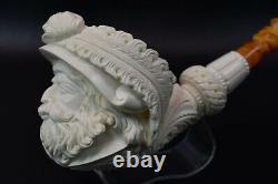 XXL CAVALIER Figure Pipe By YUSUF block Meerschaum New W Case#889