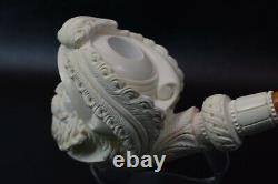 XXL CAVALIER Figure Pipe By YUSUF block Meerschaum New W Case#889