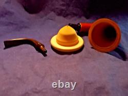XXL Calabash Pipe Block Meerschaum Bowl Gourd Light Usage 3 Wide Bowl -cala28