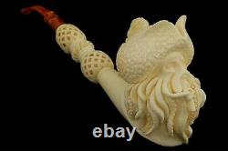 XXL SIZE DAVY JONES Pipe Block Meerschaum-NEW Handmade From Turkey W CASE#386