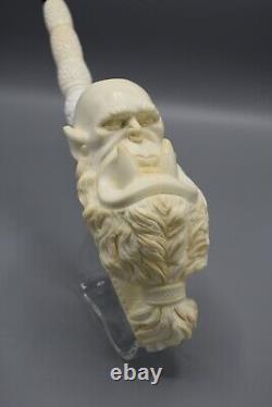 XXL Size Orc Movie Character Pipe Block Meerschaum-NEW Handmade W CASE#1701