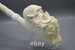 XXL Size Orc Movie Character Pipe Block Meerschaum-NEW Handmade W CASE#1701