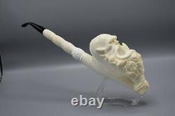 XXL Size Orc Movie Character Pipe Block Meerschaum-NEW Handmade W CASE#1701